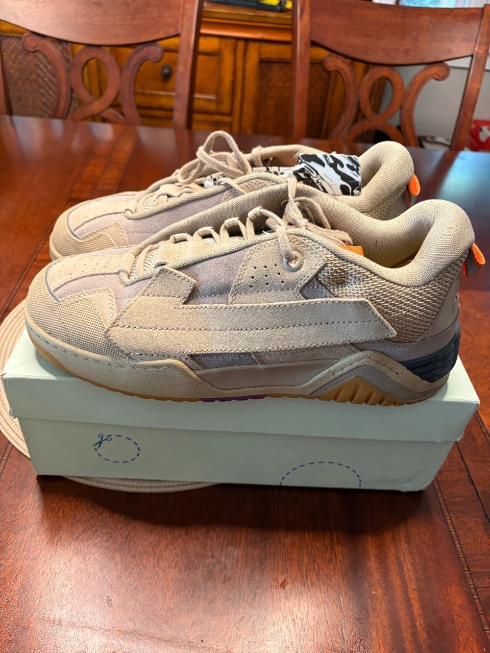 Off white skater sneakers